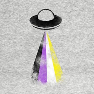 Gaylien Non-Binary Pride UFO T-Shirt